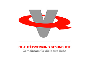 Logo des Qualitätsverbunds Gesundheit – Gemeinsam für die beste Reha; Öffnet eine externe Website in einem neuen Fenster